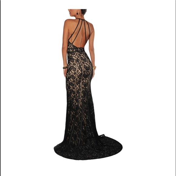 Halter black lace gown - Picture 8 of 8